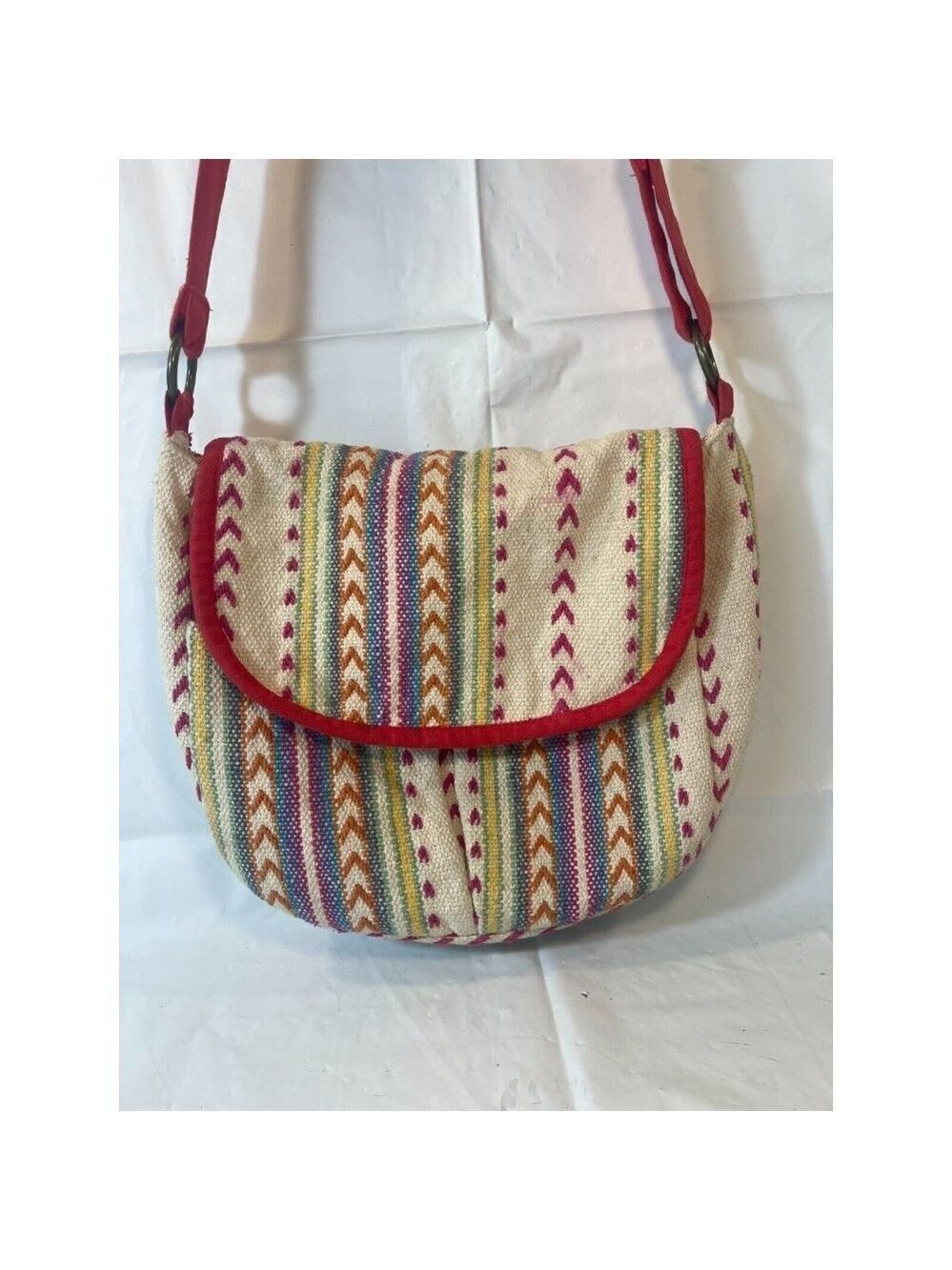 Anna Panni BOHEMIAN RAINBOW ZIG ZAG CUTE CROSSBODY BAG